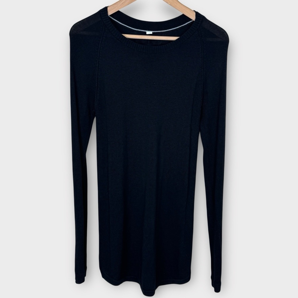 Lululemon Hello Aloe Silk-Blend‎ Tunic Sweater Ribbed Fitted Size 4 No Tags